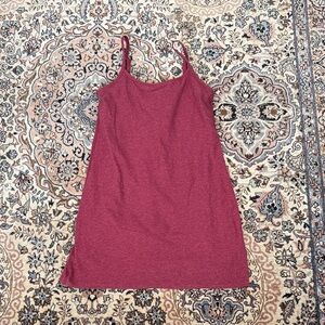 Beyond Yoga Women's Burgundy Slip Tank Dress - Classic Spaghetti Strap
